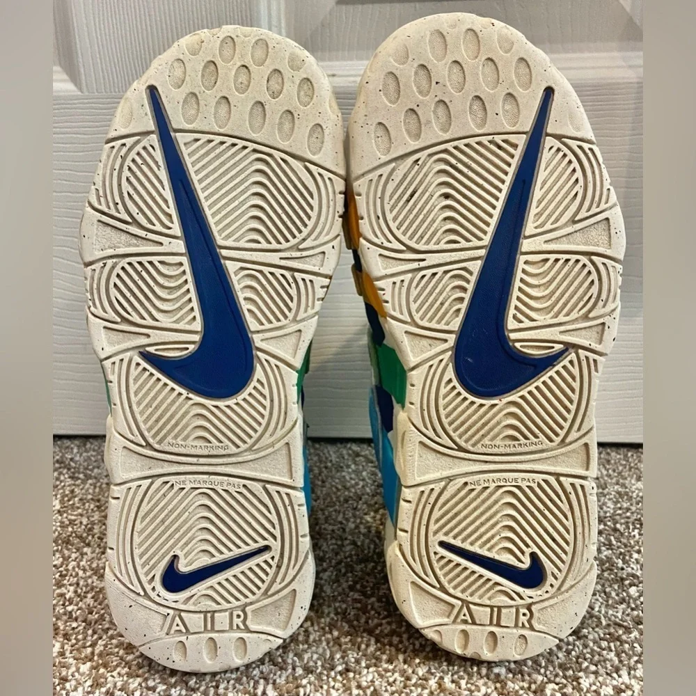 Size 2.5Y Nike Air More Uptempo BG FJ0693 455 Kaleidoscope Deep Royal Blue